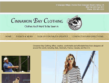 Tablet Screenshot of cinnamonbayclothing.com